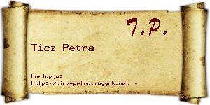 Ticz Petra névjegykártya